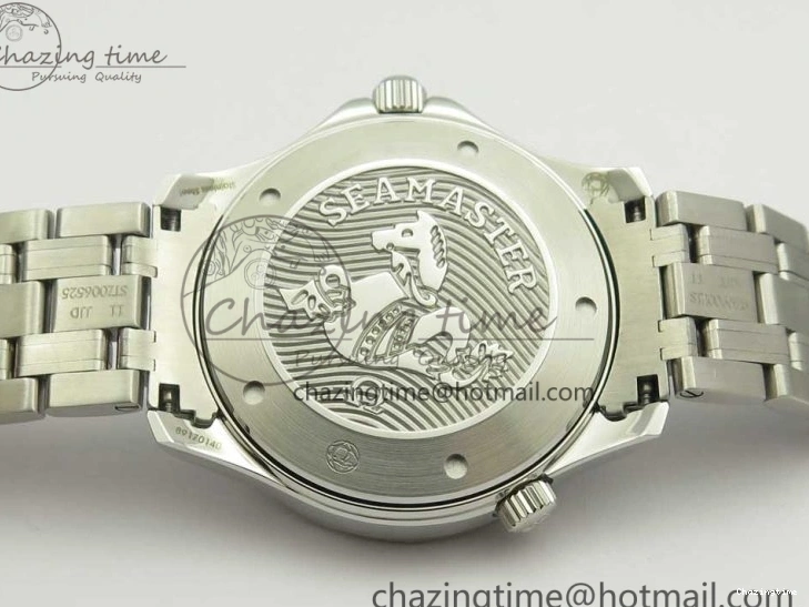 0227 HighQuality Seamaster 300M Chronometer SS Black OMF 1:1 Best Edition on SS Bracelet A2824 (Black Balance Wheel) V 7954